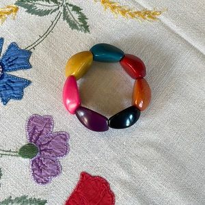 Colorful and bright tagua nut bracelet